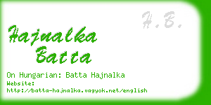 hajnalka batta business card